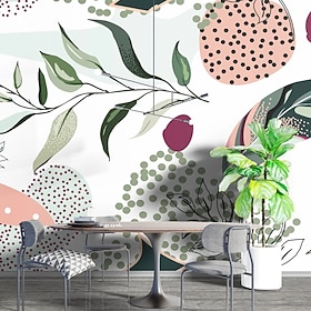 Plants Wallpaper Mural Art Deco Tropical leaves Wall Covering Sticker Peel and Stick Removable PVC/Vinyl Material Self Adhesive/Adhesive Required Wall Decor fo