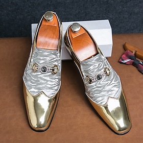 Men's Loafers  Slip-Ons Casual Shoes Dress Shoes British Style Plaid Shoes Plus Size Casual British Wedding Party  Evening PU Comfortable Slip Resistant Loafer