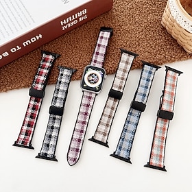 Sport Band Compatible with Apple Watch band 38mm 40mm 41mm 42mm 44mm 45mm 49mm Magnetic Clasp Adjustable Silicone Canvas Strap Replacement Wristband for iwatch