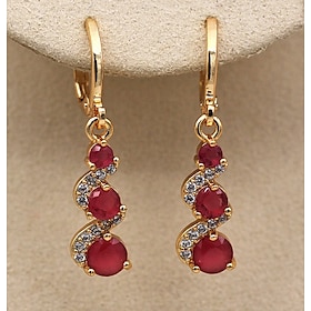Women's Drop Earrings Earrings Vintage Style Joy Elegant Vintage Fashion Luxury Sweet Earrings Jewelry Light Red / Green / Rainbow For Wedding Halloween Gift 1