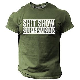 Men's 'Shit Show Supervisor' Funny Work Office Humor Graphic T-Shirt