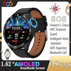 696 SK48 Montre Intelligente 1.62 Pouce Smartwatch Montre Connectée Bluetooth Podomètre Rappel D'Appel Moniteur De Sommeil Compatible Avec