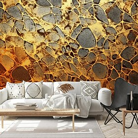 Abstract Marble Wallpaper Mural Glod Marble Wall Covering Sticker Peel and Stick Removable PVC/Vinyl Material Self Adhesive/Adhesive Required Wall Decor for Li