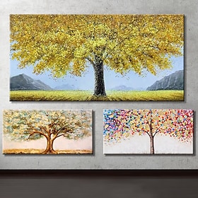 Mintura Pinturas Al óleo Abstractas Hechas A Mano De Paisajes De árboles Sobre Lienzo, Decoración De Arte De La Pared, Imagen Moderna Para