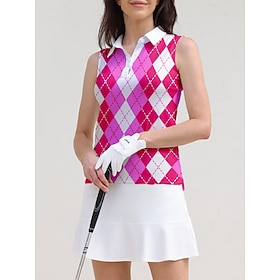 Dames Wandelen poloshirt golfkleding Paars Roze Groen Mouwloos Zonbescherming Lichtgewicht T-shirt Kleding Bovenlichaam Dames golfkleding kleding outfits draag kopen?
