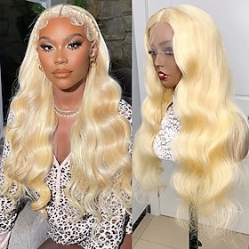 Body Wave #613 T Lace Frontal Wig 13x4x1 Lace Front Human Hair Wigs For Women Blonde Lace Front Wig Human Hair 150% Density