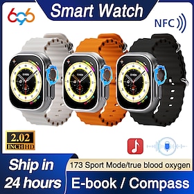 696 H13ultra Smart Watch 2.2 Inch Smart Band Fitness Bracelet Bluetooth Pedometer Call Reminder Sleep Tracker Compatible With Android IOS W