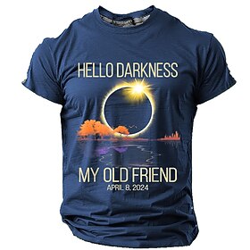 Men's Graphic Sun T shirt Short Sleeve T shirt 3D Print Crew Neck Shirt Retro Vintage Street Style Sports Outdoor Holiday Going out Black Army Green Dark Blue
