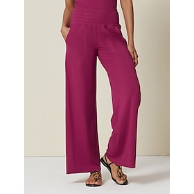 bordeauxrode crush losse athleisure broek