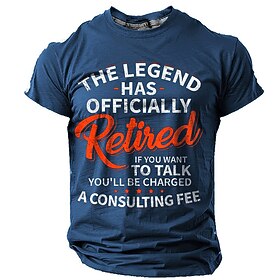 Men's Funny Retirement T-Shirt - 'The Legend Has Officially Retired, Consulting Fee' Graphic Tee