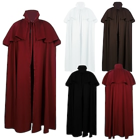 Punk Gothic Medieval 18th Century 17th Century Cape Cosplay Costume Cloak Witch Plague Doctor Men's Women's Unisex Halloween Carnival Masquerade LARP Cloak Me
