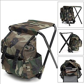 Folding Camping Chair Stool Collapsible Stool Backpack, Mini Folding Chair Outdoor, Portable Seat Table Bag for Indoor Fishing Outdoor Travel Hiking Beach BBQ