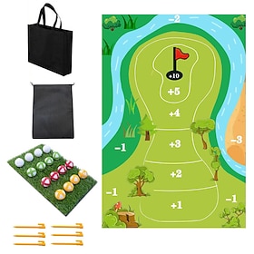 det uformelle golfspillsettet, komplett golfopplevelse med slagmatte og spillepute, ideelt for rolig nytelse og perfeksjonering av svingteknikken din