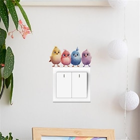 tegneserie veggklistremerke søt liten fugl barnesoverom foaje stue hjemmebryter dekorativt klistremerke 814cm