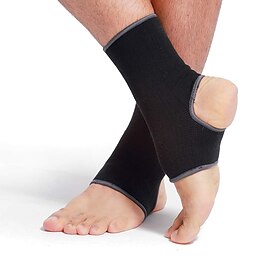 åpen hæl lett elastisk forsterker pustende strikket stoff medium kompresjon for menn kvinner barn høyre eller venstre fot svart farge