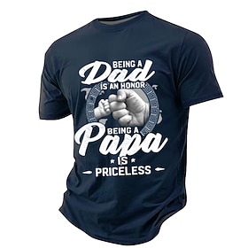Men's Dad Papa Graphic T-Shirt - 'Being a Dad is an Honor, Being a Papa is Priceless' Father's Day Gift Tee
