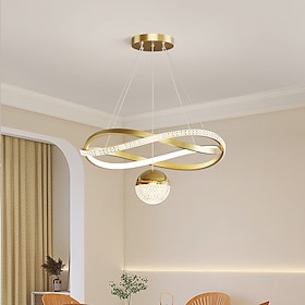 moderne krystall LED lysekrone for stue spisestue soverom hjem utskiftelig gull sirkel ring hengende pendel lys