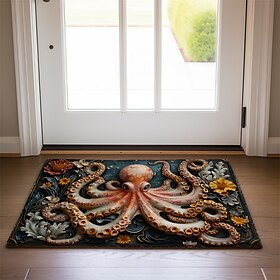 blekksprut dørmatte kjøkkenmatte gulvmatte sklisikre teppe oljetett teppe innendørs utendørs matte soverom dekor baderomsmatte inngangsteppe