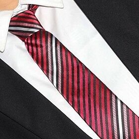 1 stk mannsslips rød stripe bredde 8 cm brudgom brudgom slips forretningsleder slips