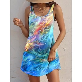 Ombre Sleeveless Mini Dress for Summer Days 👗