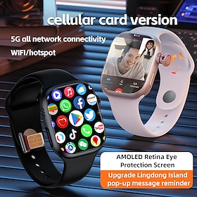 iMosi S9 Smartklokke 2.06 tommers Smart Watch Phone 4G LTE 4G Skritteller Samtalepåminnelse Pulsmåler Kompatibel med Smarttelefon Dame Herre GPS Håndfri bruk V