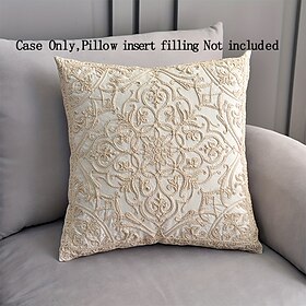 broderi putetrekk firkantet putetrekk bomull med glidelås til hjemmet dekorativt til soverom stue sofa sofa stol