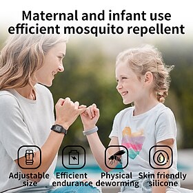 ultralyd myggavstøtende armbånd barn voksne spedbarn bærer utendørs klokke myggavstøtende lås