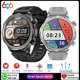 696 DK67 Smartklokke 1.53 tommers Smart armbånd Smartwatch blåtann Temperaturovervåking Skritteller Samtalepåminnelse Kompatibel med Android iOS Herre Håndfri