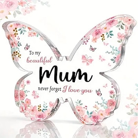 Butterfly Plaque Gifts For Mum Best Mum Birthday Gifts Christmas Or Mothers Day Gift For Mum Beautiful Butterfly-shaped Acrylic Plaque Thoughtful Mum Gifts Fro