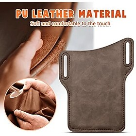 Universal Leather Case Waist, Father's Day Gifts Leather Cell Phone Holster, Universal Case Waist Bag Sheath with Belt Loop, Universal Upright Phone Bag Belt C