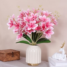 kunstige magnolia tregrener, realistiske kunstige magnolia blomsterstengler for hjem, kontor, bryllup og arrangementsdekorasjon, naturtro silke blomsterarrange