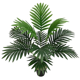 12 hode 68 cm kunstige palmeplanter blader, faux falske tropiske store palmetre blader imiterte blader kunstige planter, tropisk bryllup blomsterarrangement in