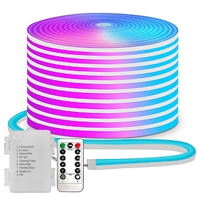 5V Waterproof LED Neon Light Strip with 13key Remote Control Timer 3.3-9.8FT Waterproof Pool Strip Box Power Supply Suitable for Outdoor Activities Parties Cam