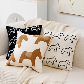 teddy fløyel nordisk hest dekorative putetrekk for soverom stue sofa sofa soft touch