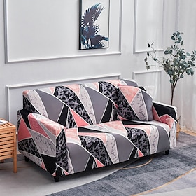 sofatrekk elastisk sofa trekktrekk geometrisk blomsterserie med trykt mønster møbelbeskytter l-formet for soverom kontor stue hjemmeinnredning