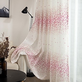 rosa floral rene gardiner lange 1 panel grommet vindu behandling for stue soverom spisestue