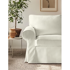Cotton 1 Seat Chair Sofa Cover with Cushion Cover , Replacement Armchair Cover 1 Seat Couch Slipcover for Dogs, Replacement Sofa Furniture Protector LITB PRI