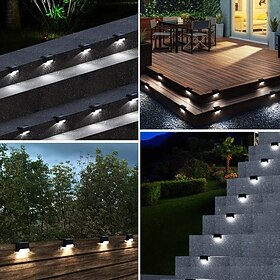 20pcs Solar LED Fence Lights - Effortless Charging, Durable Waterproof Design - Brighten Your Garden, Steps Pathways with Cool White Ambiance - A Perfect Deco