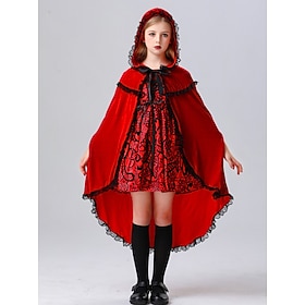 Movie / TV Theme Costumes Little Red Riding Hood Halloween Dress Cosplay Costume Movie / TV Theme Costumes Cosplay Lolita Kid's Girls' Christmas Masquerade Mar