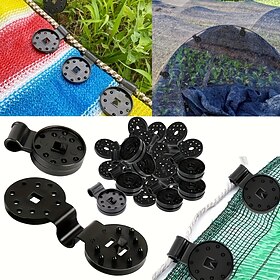 50pcs Heavy Duty Lock Handle Plastic Clips for Sunshade Cloth, Greenhouse Shade, Windproof Tent, Fence  Insect Proof Net - Camping Accessories