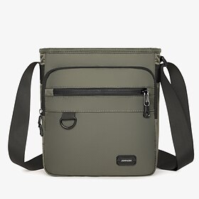 Men's Oxford Cloth Crossbody Messenger Bag with Multiple Zippered Pockets - Lightweight and Water-Resistant for Travel and Daily Use