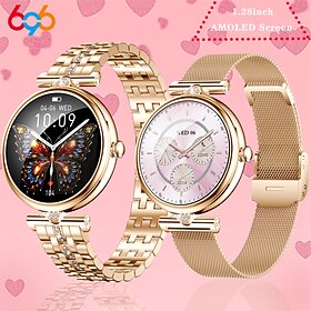 696 AK73 Smart Watch 1.28 inch Smart Band Fitness Bracelet Bluetooth Pedometer Call Reminder Sleep Tracker Compatible with Android iOS Women Hands-Free Calls M