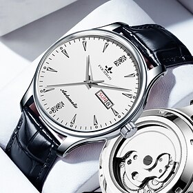 Men Quartz Watch Minimalist Sports Casual Business Luminous Calendar Date Week Waterproof Leather Watch