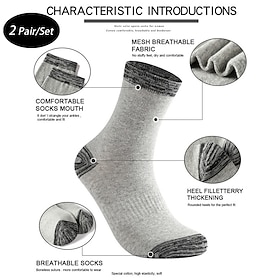 Men's Socks Bike Socks Sports Socks Athletic Socks Camping / Hiking Outdoor Exercise Cycling / Bike Bike / Cycling Warm Breathable Non-Skid 2 Pieces Winter Pat