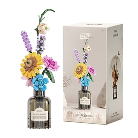 Flower Building Bouquet Set Flower Building Toys Building Blocks Flower Brick Toys Creative Project for Home Room Decor Christmas Birthday Gifts
