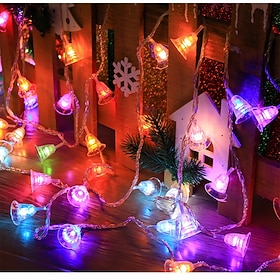 Christmas Fairy String Lights Battery Powered, Pine Cone Bells Dandelion LED Lights New Year Xmas Party Home Indoor Outdoor Christmas Tree Balcony Window Garde