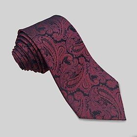 Men's Silk Ties Elegant Vintage Fashion Embroidered Floral Formal Office Wedding Party