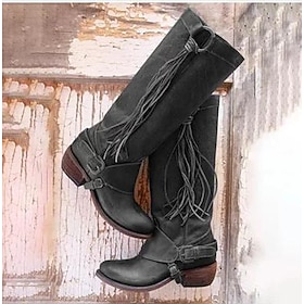 Retro Vintage Medieval Renaissance Shoes Western Boot Flat Jazz Boots Ren Faire Pirate Elven Solid Color Men's Women's Pirate Halloween Carnival Masquerade Per