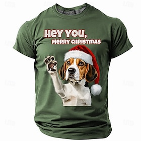 Get Festive with Our Men's Beagle Dog Christmas T-Shirt!