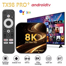 Android12 TV Box TX98 PRO Bluetooth 4.0 4K 4K 8K RK3328 4GB 64GB